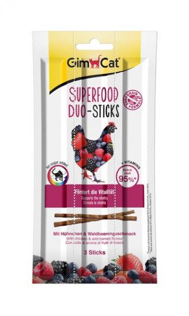 ARDEBO.de GimCat Superfood Duo-Sticks Huhn & Beere 3 Stück