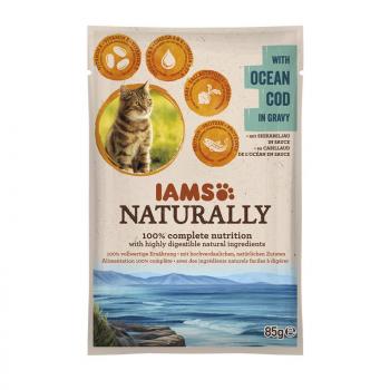 ARDEBO.de IAMS Naturally Adult Nassfutter PB 85g Kabeljau in Sauce