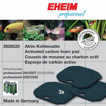 ARDEBO.de EHEIM Aktivkohlematte für Filter 2222/2224, 2322/2324, professionel 250 &  250T 3 Stück