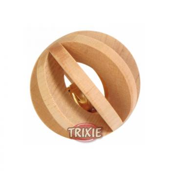 ARDEBO.de Trixie Lamellenholzball mit Schelle  6 cm