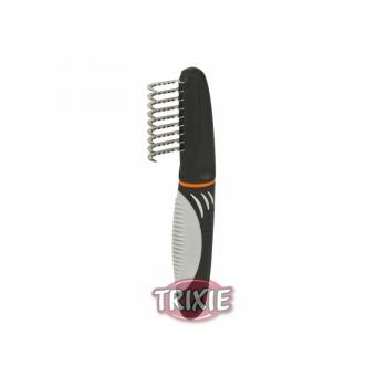 ARDEBO.de Trixie Fell Entfilzer, gebogene Zinken 18 cm