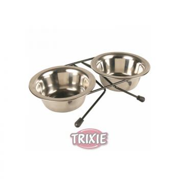 ARDEBO.de Trixie Eat on Feet Napf Set 2 × 0,45 l  12 cm