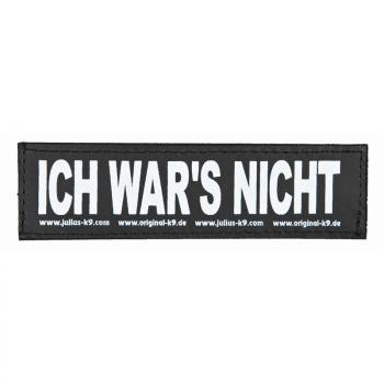 ARDEBO.de 2 Julius-K9 Klettsticker ICH WARS NICHT!