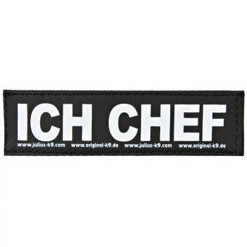 ARDEBO.de 2 Julius-K9 Klettsticker ICH CHEF