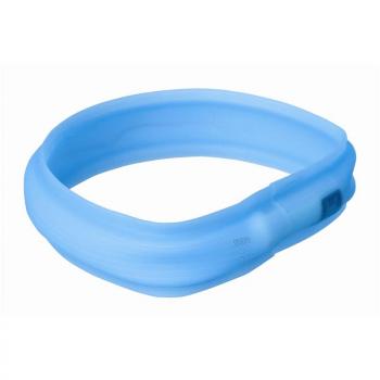 ARDEBO.de Trixie Flash Leuchtband USB blau M-L 50 cm/30 mm