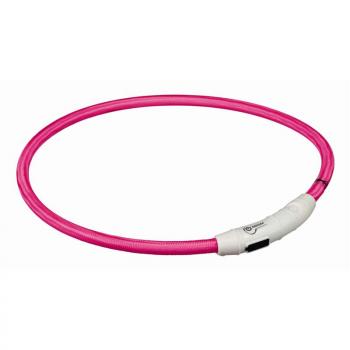 ARDEBO.de Trixie Flash Leuchtring USB pink L-XL 65 cm/7 mm