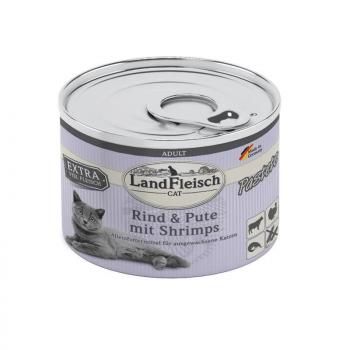 ARDEBO.de LandFleisch Cat Adult Pastete mit Rind, Pute & Shrimps 400 g