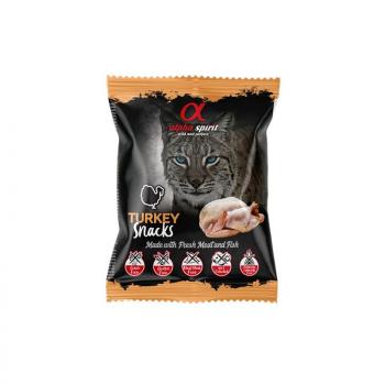 ARDEBO.de alpha spirit Cat Snack gewürfelt Pute 50g