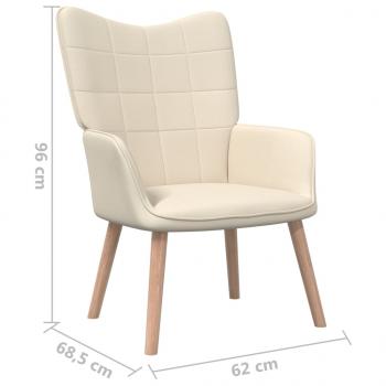 Relaxsessel mit Hocker Creme Stoff