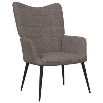 Relaxsessel mit Hocker Taupe Stoff