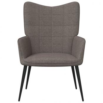 Relaxsessel mit Hocker Taupe Stoff