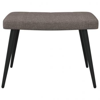 Relaxsessel mit Hocker Taupe Stoff