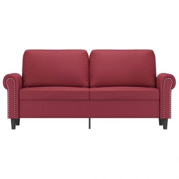 2-Sitzer-Sofa Weinrot 140 cm Kunstleder