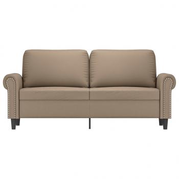 2-Sitzer-Sofa Cappuccino-Braun 140 cm Kunstleder