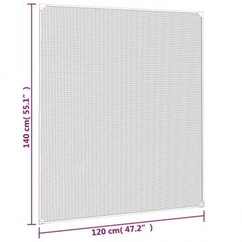 Magnet-Insektenschutz für Fenster Weiß 120x140 cm