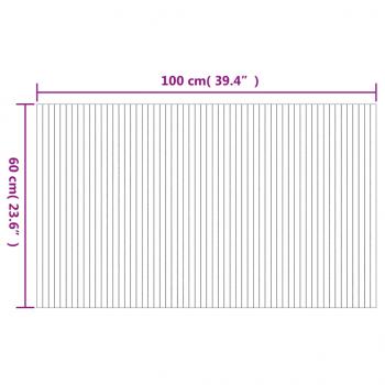 Teppich Rechteckig Grau 60x100 cm Bambus