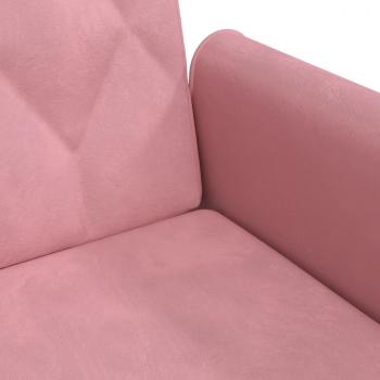 Schlafsofa mit Armlehnen Rosa Samt