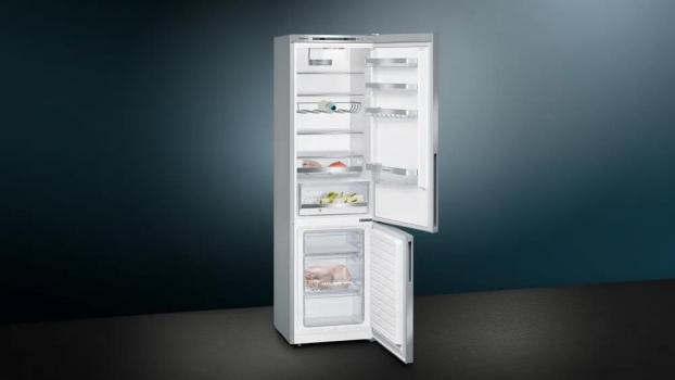 ARDEBO.de Siemens KG39EALBA iQ500 Stand Kühl-Gefrierkombination, 60 cm breit, 343 L, lowFrost, bigBox, superCooling, Metall-Optik