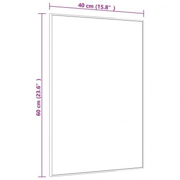 Türspiegel Schwarz 40x60 cm Glas und Aluminium