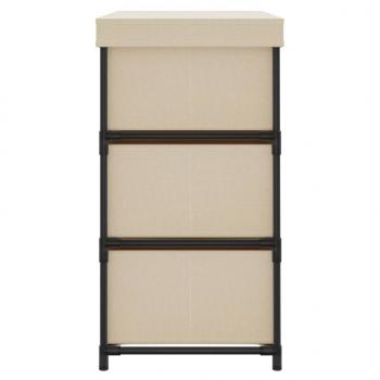 Lagerschrank mit 6 Schubladen 55×29×55 cm Creme Stahl