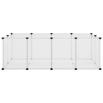 Kleintierkäfig Transparent 144x74x46,5 cm PP und Stahl