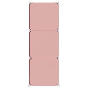 Kinderschrank Modular mit 6 Würfeln Rosa PP