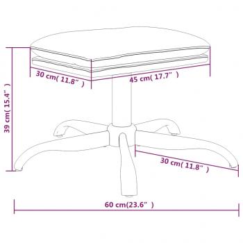 Fußhocker Creme 60x60x36 cm Stoff