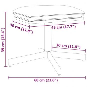 Fußhocker Hellgrau 60x60x36 cm Samt