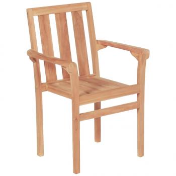 3-tlg. Bistro-Set Teak Massivholz