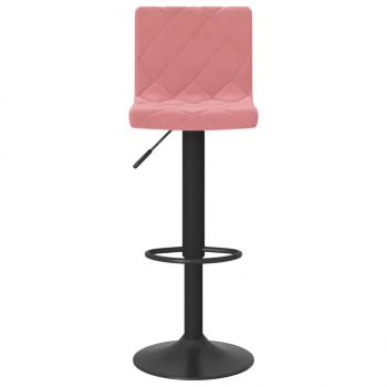 Barhocker 2 Stk. Rosa Samt