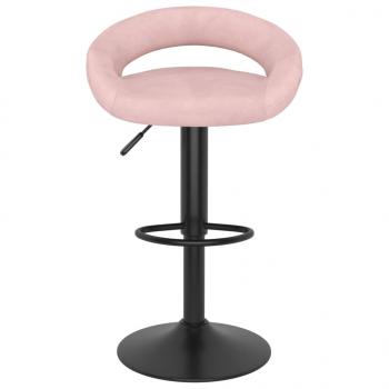 Barhocker 2 Stk. Rosa Samt