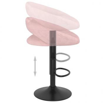 Barhocker 2 Stk. Rosa Samt