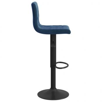 Barhocker 2 Stk. Blau Samt