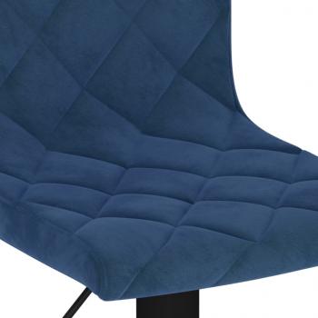 Barhocker 2 Stk. Blau Samt