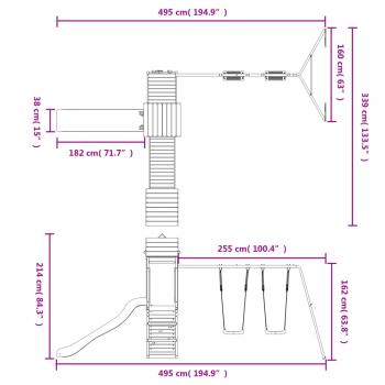 Spielturm Massivholz Douglasie