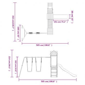 Spielturm Massivholz Douglasie