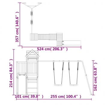 Spielturm Massivholz Douglasie