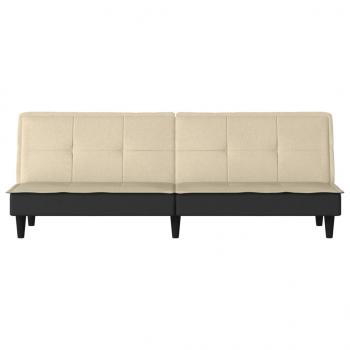 Schlafsofa Creme Stoff