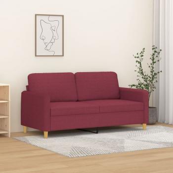 ARDEBO.de - 2-Sitzer-Sofa Weinrot 140 cm Stoff