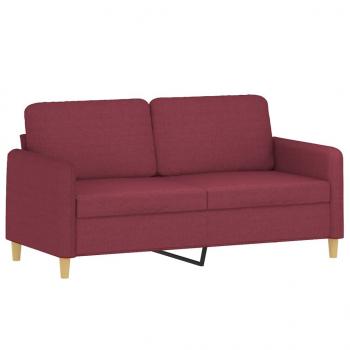 2-Sitzer-Sofa Weinrot 140 cm Stoff