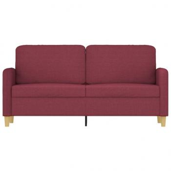 2-Sitzer-Sofa Weinrot 140 cm Stoff