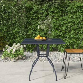 ARDEBO.de - Gartentisch Anthrazit 80x80x72,5 cm Stahlgeflecht