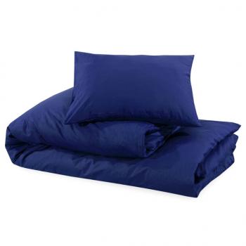 Bettwäsche-Set Marineblau 240x220 cm Baumwolle