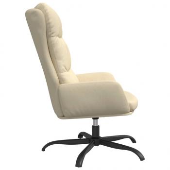 Relaxsessel mit Hocker Creme Stoff