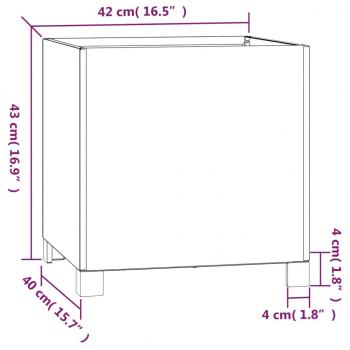 Pflanzkübel mit Beinen 2 Stk. Rostig 42x40x43 cm Cortenstahl