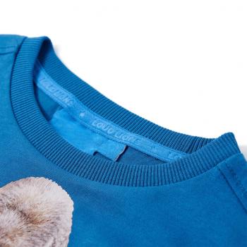 Kinder-Langarmshirt Petrolblau 140