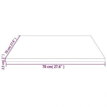 Tischplatte 70x70x2,5 cm Massivholz Kiefer Quadratisch