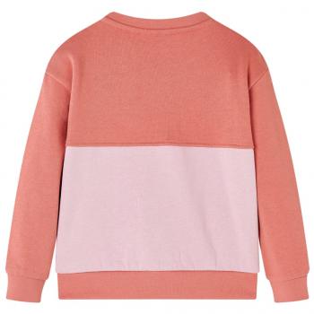 Kinder-Sweatshirt mit Farbblock Rosa 104