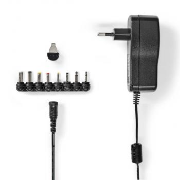 ARDEBO.de - Universal-Netzteil | 18 W | 3 - 12 V DC | 1.10 m | 1.5 A | 8 plug(s) | Schwarz