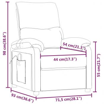 Aufstehsessel Braun Stoff